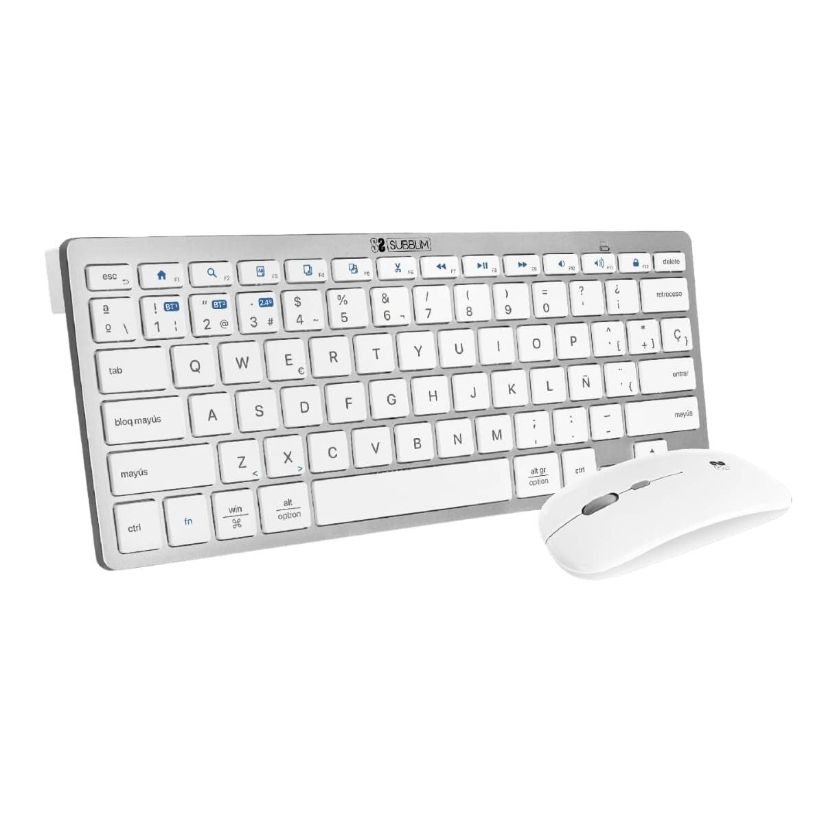 Keyboard and Mouse Subblim SUBKBC-OCO010 White