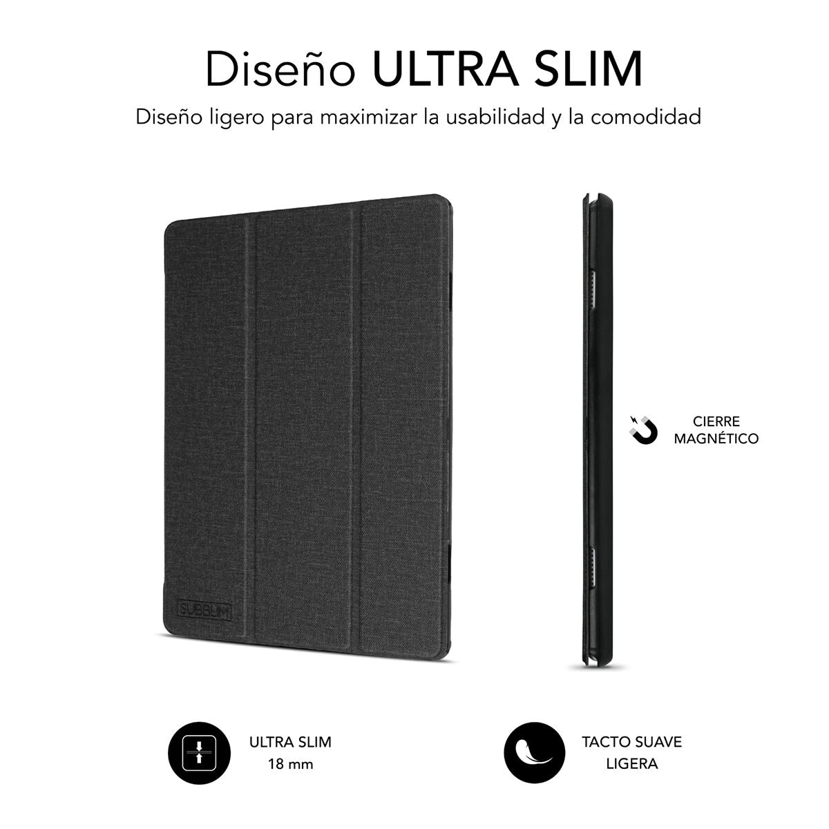 Tablet cover Subblim M10 Plus 3a Gen Black 10,6"