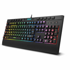 Keyboard with Gaming Mouse Krom Kalyos RGB Black