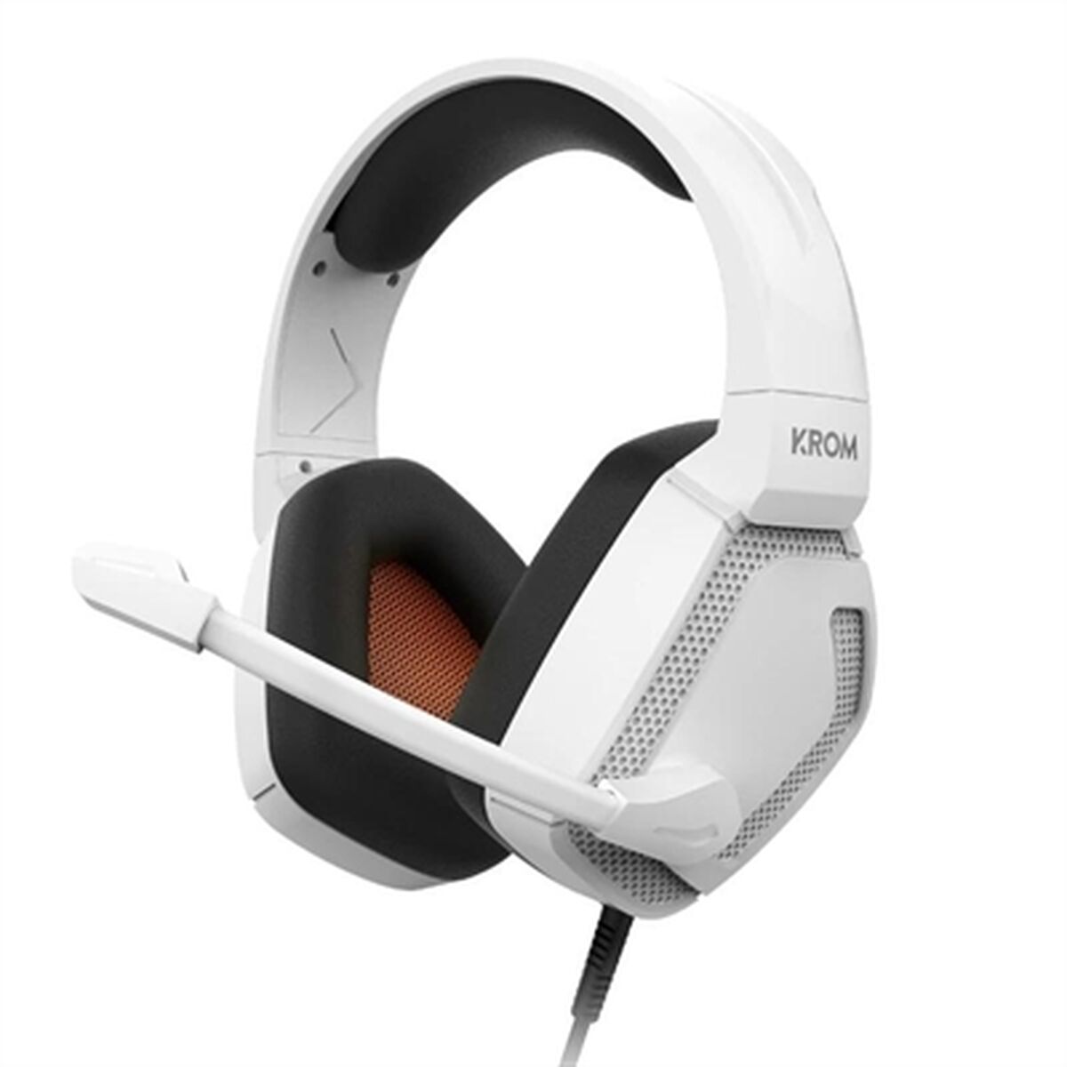 Headphones with Microphone Nox KROM KOPA PRO White Black