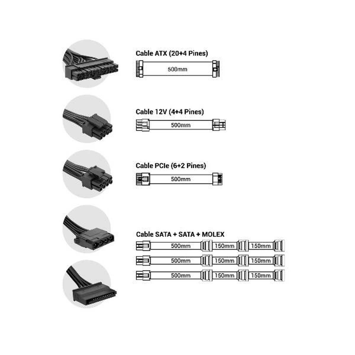 Power supply CoolBox COO-FAPW2-750 750 W CE - RoHS