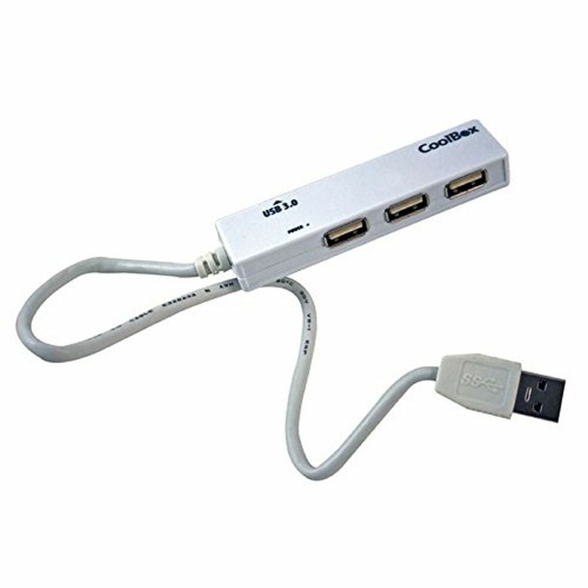 USB Hub CoolBox COO-H413 Black White