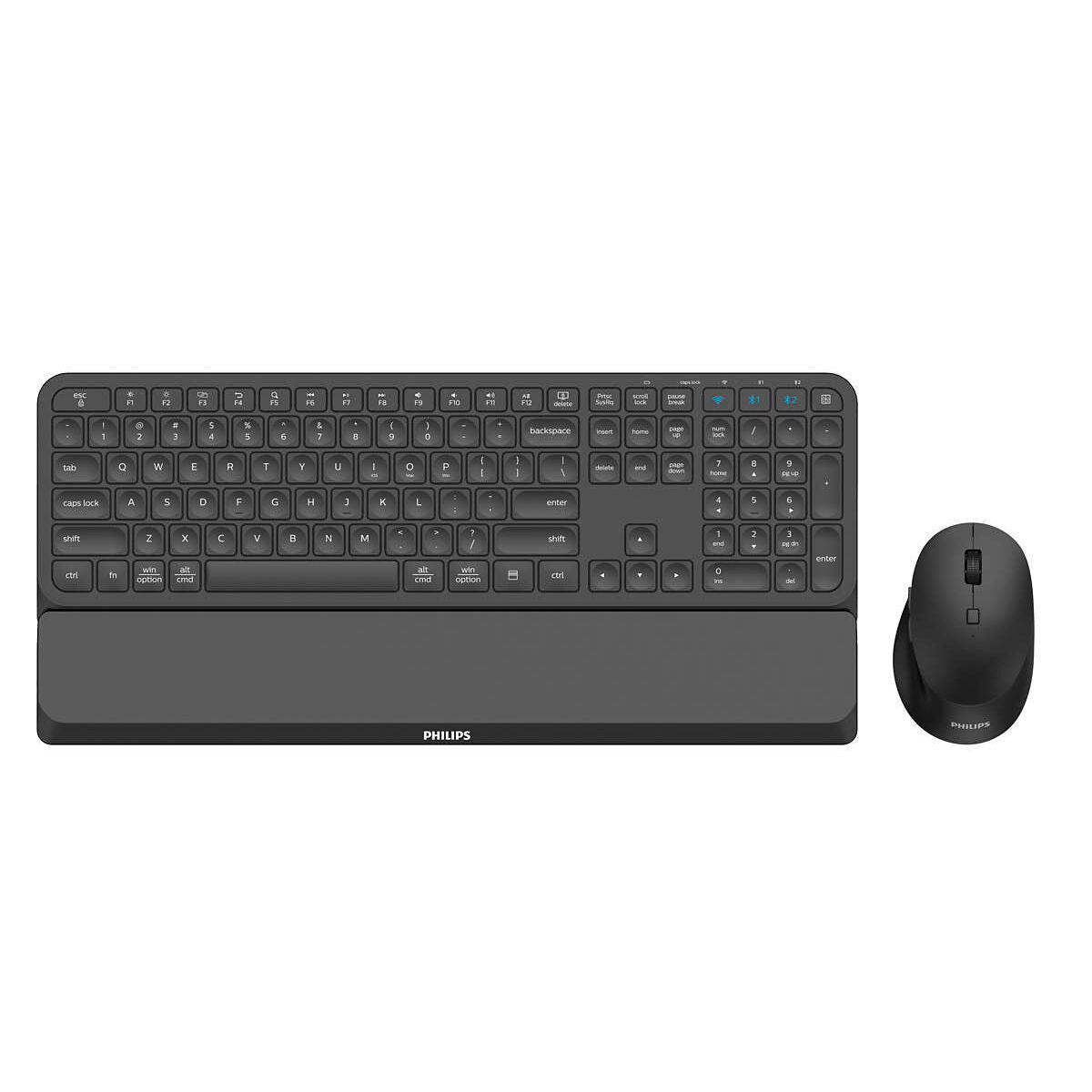 Keyboard and Mouse Philips SPT6607B/16 Black