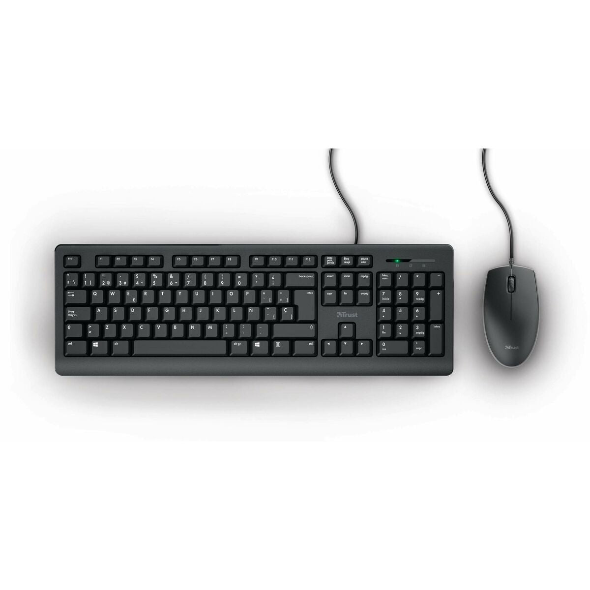 Keyboard and Wireless Mouse Trust Taro Spanish Qwerty