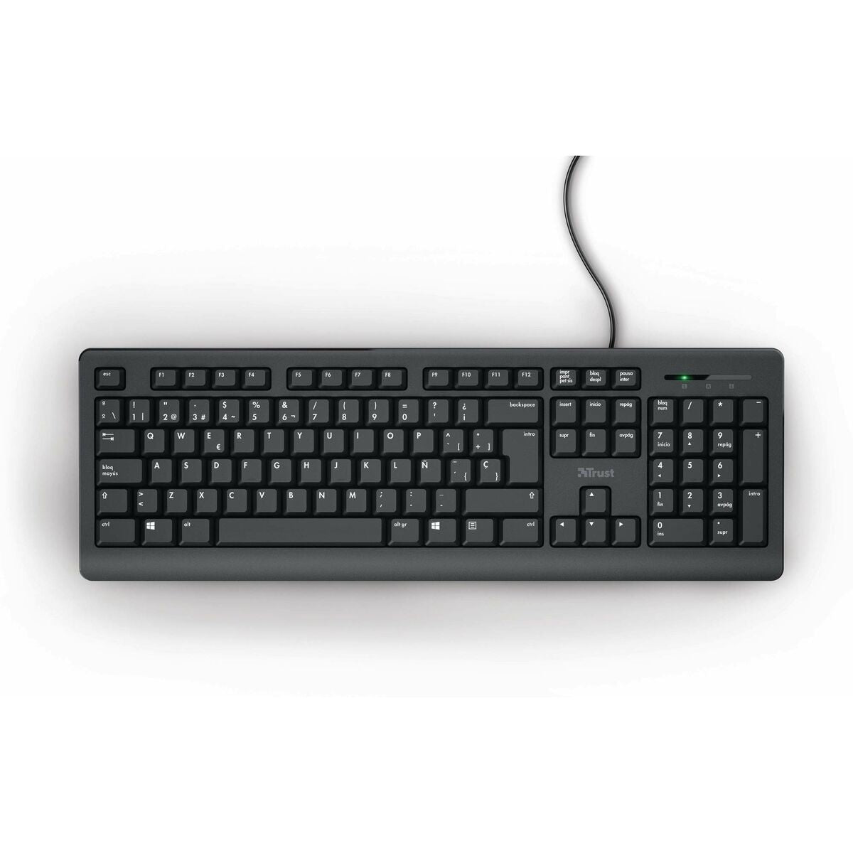 Keyboard Trust Taro Black Spanish Qwerty