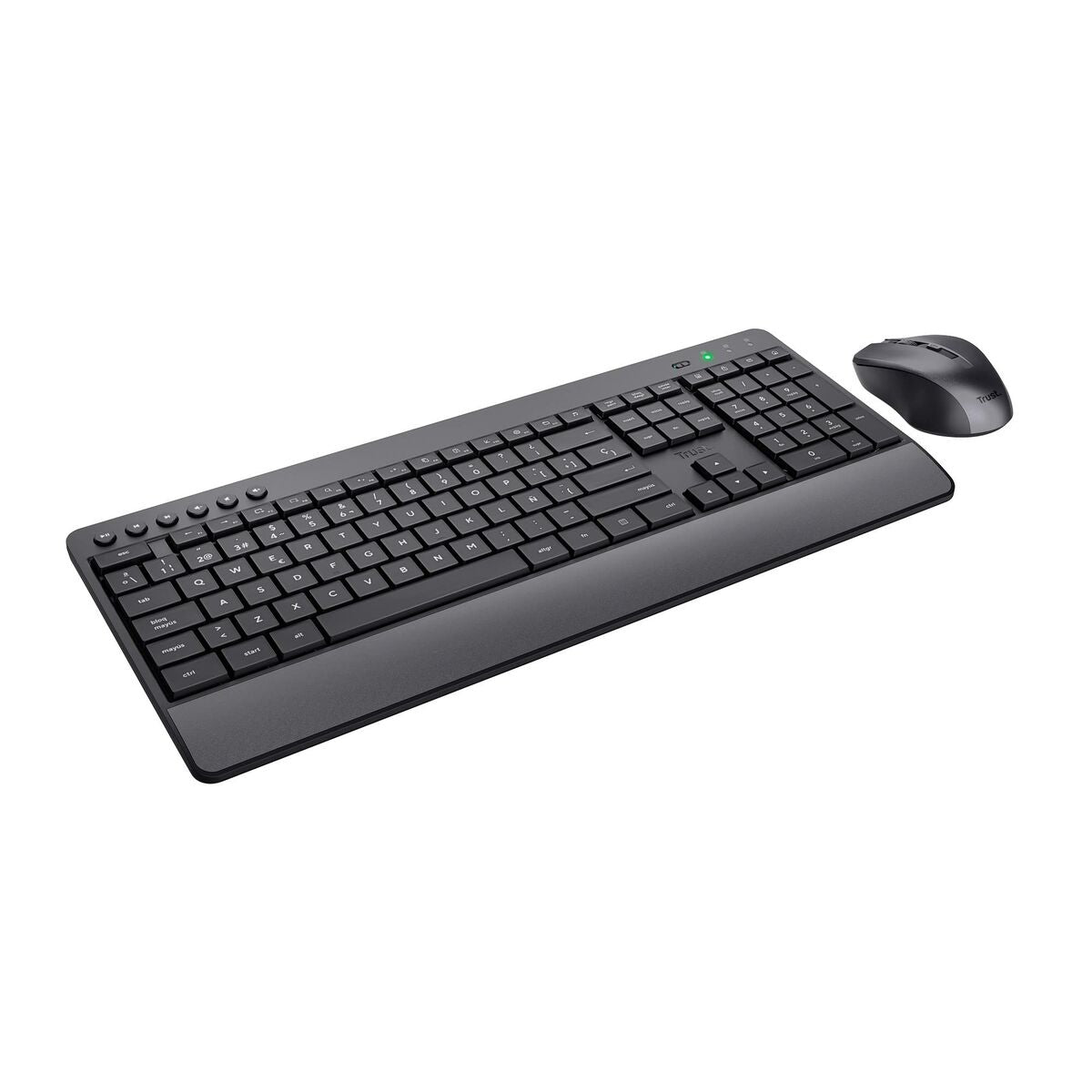 Keyboard and Mouse Trust Trezo Black Spanish Qwerty