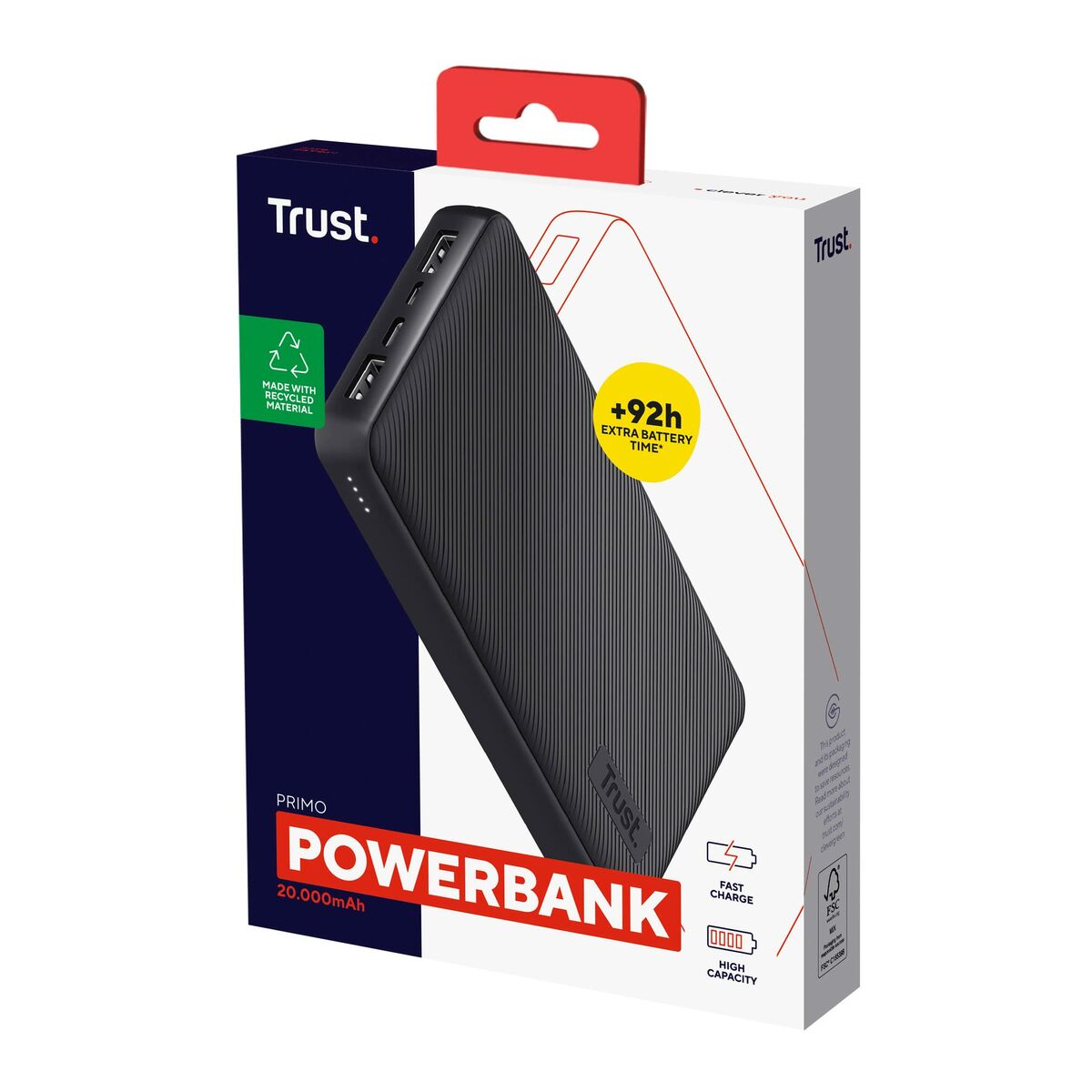 Power Bank Trust Primo Black 20000 mAh