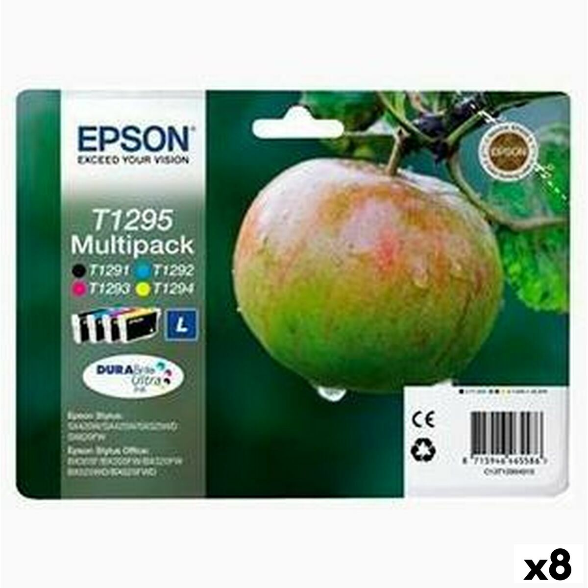 Compatible Ink Cartridge Epson T12914011 + T12924011 + T12934011 + T12944011 Black/Cyan/Magenta/Yellow (8 Units)