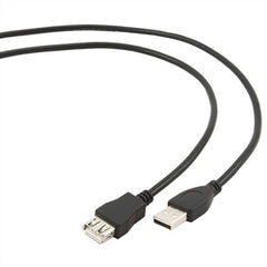 USB Extension Cable GEMBIRD 1.8m USB 2.0 A M/FM (1,8 m) Black 1,8 m