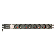 Schuko 19" 8 Way Multi-socket Adapter with On / Off Switch GEMBIRD EG-PDU-014-F (3 m)