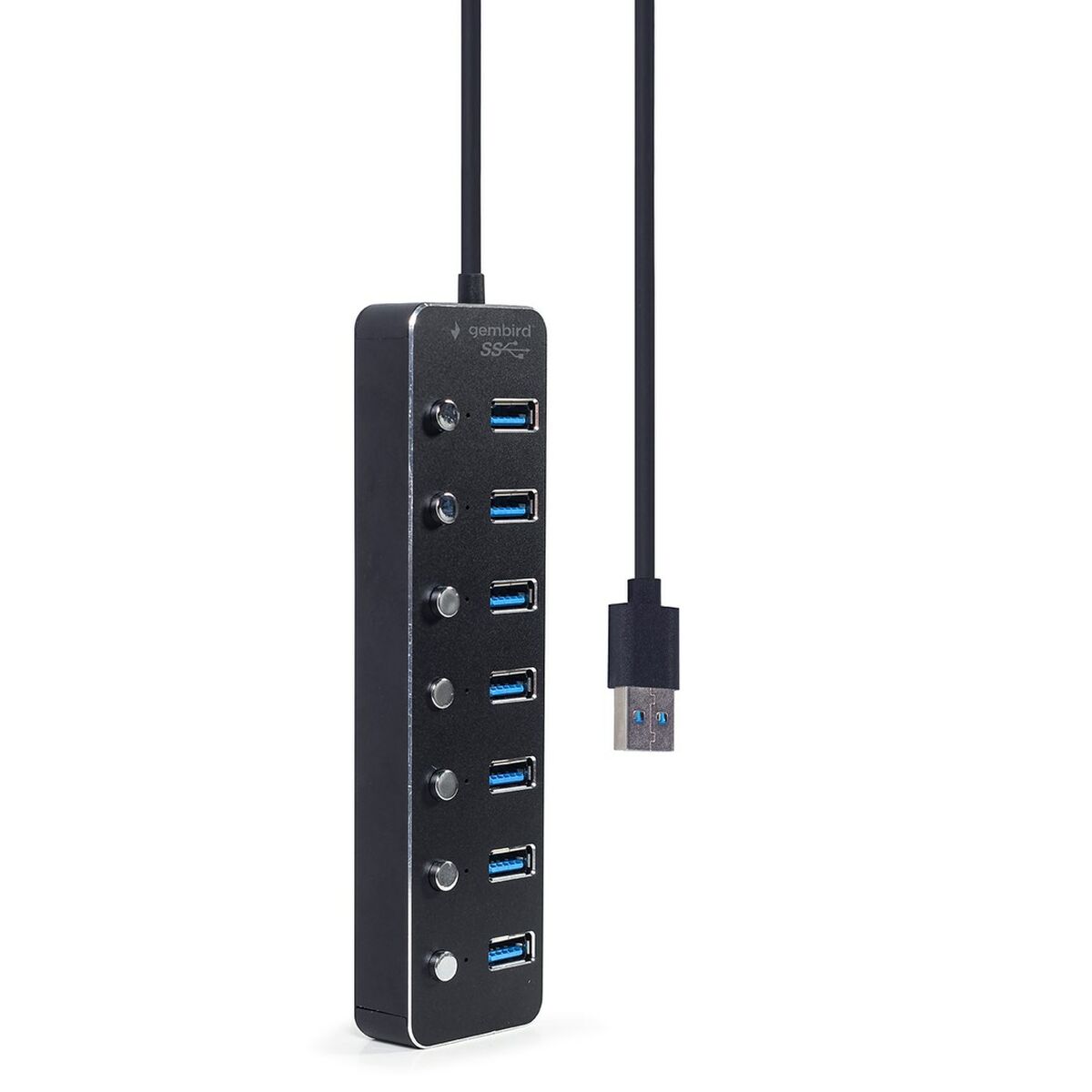 USB Hub GEMBIRD UHB-U3P7P-01 Black