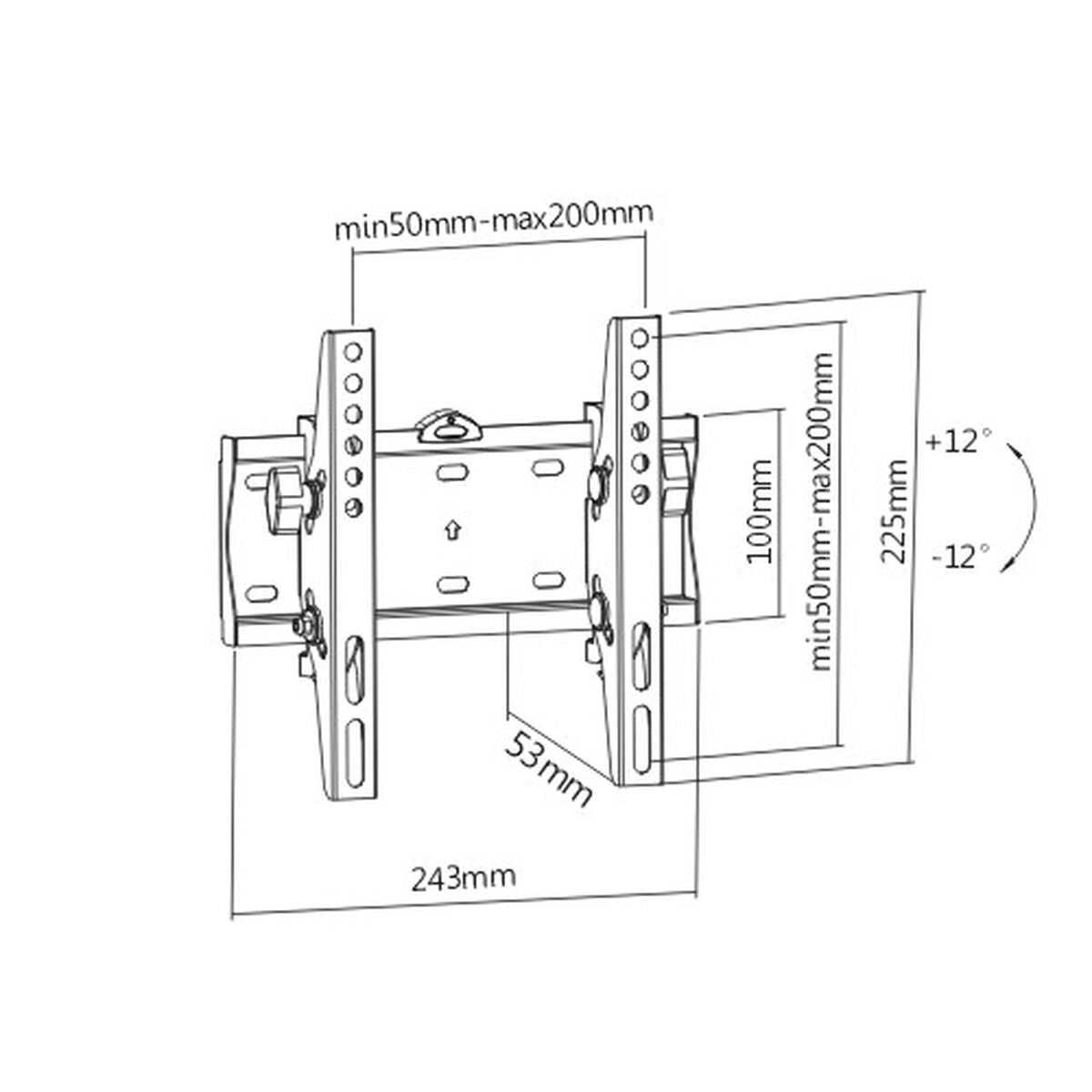 Wall Bracket GEMBIRD WM-42T-02 23" 42" 30 Kg