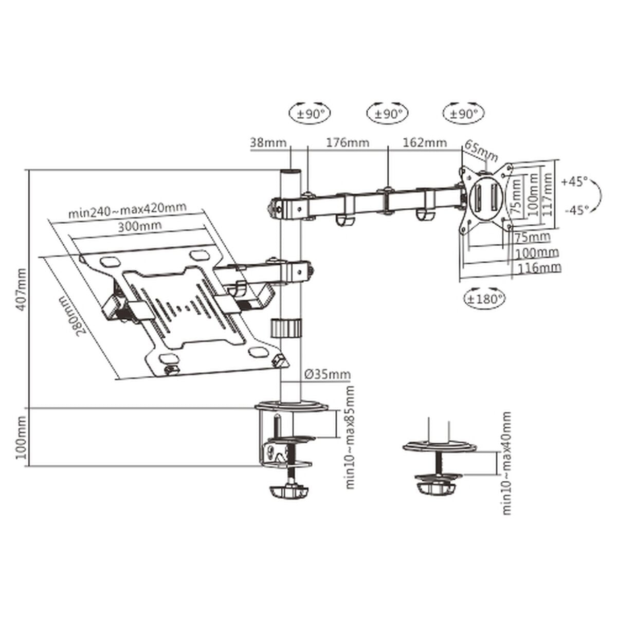 Screen Table Support GEMBIRD