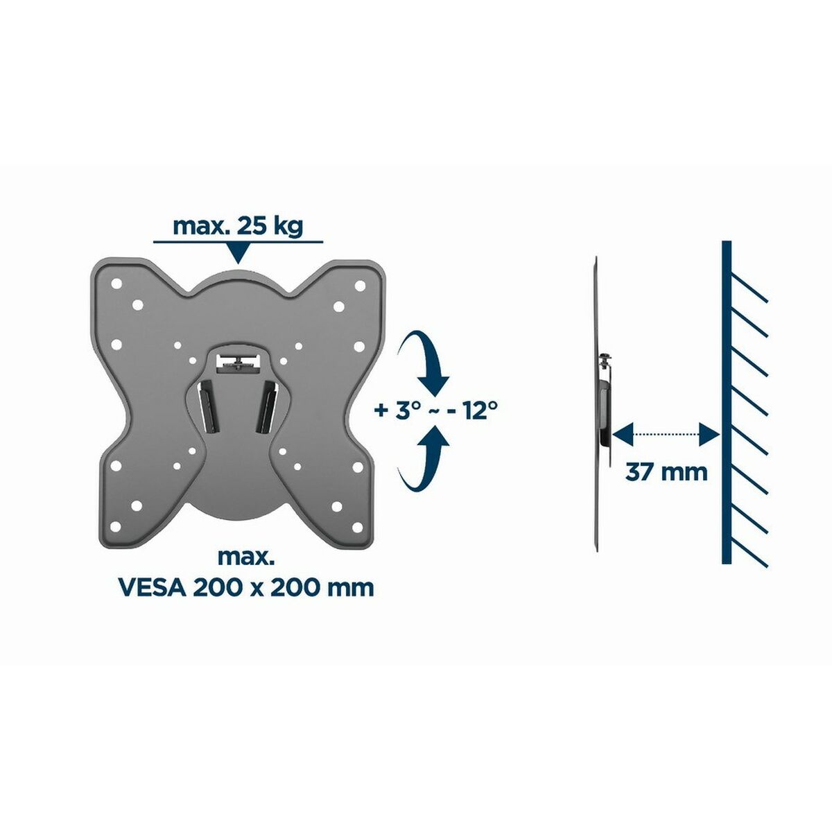 Fixed TV Support GEMBIRD WM-42T-03