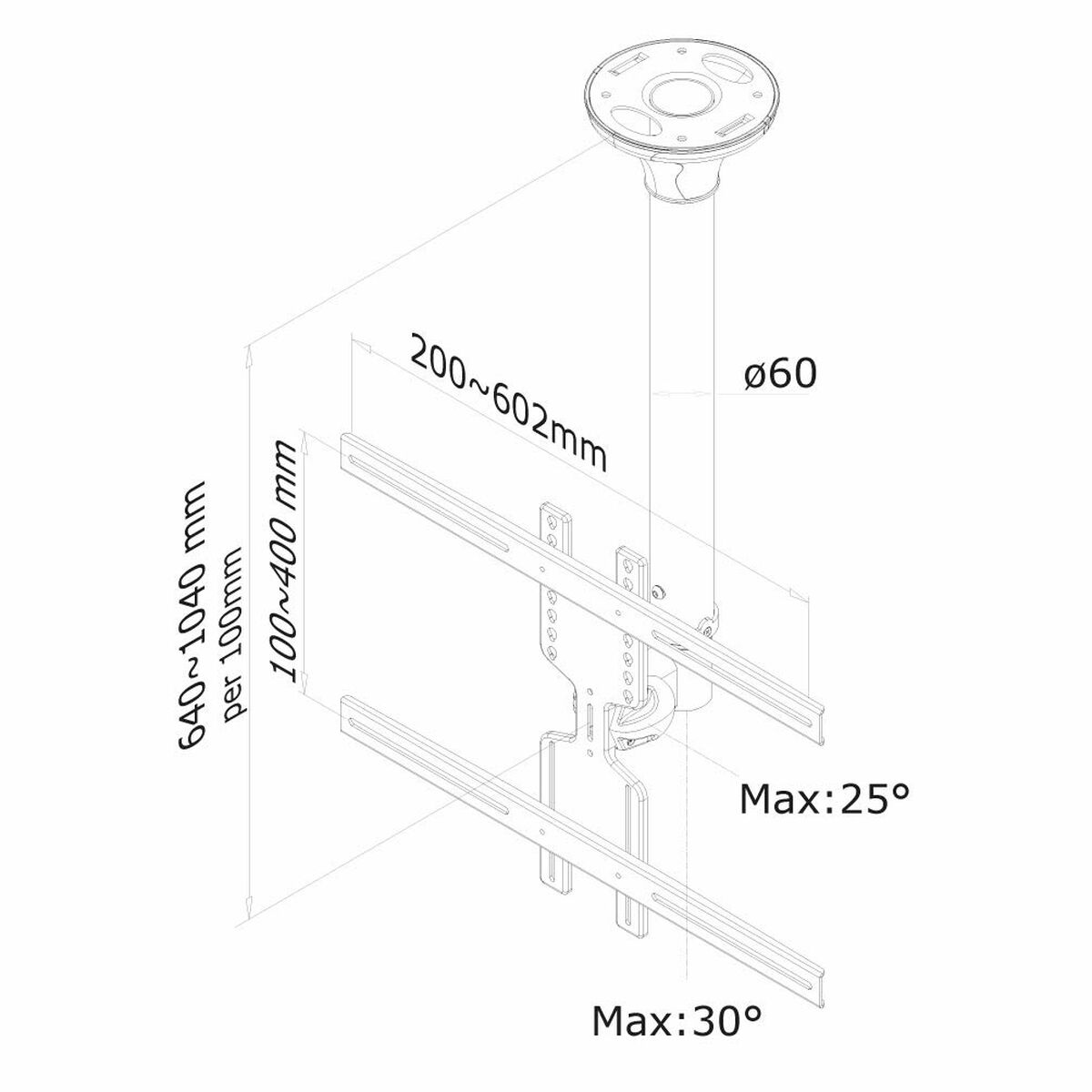 TV Mount Neomounts FPMA-C400SILVER 52" 35 kg