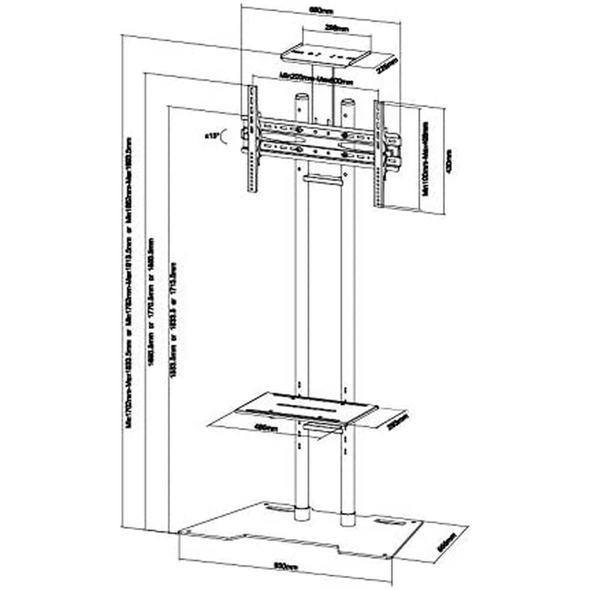 TV Mount Neomounts PLASMA-M1700ES 55" 50 kg 35 kg