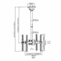 TV Mount Neomounts NM-C440DBLACK 25 kg 32"