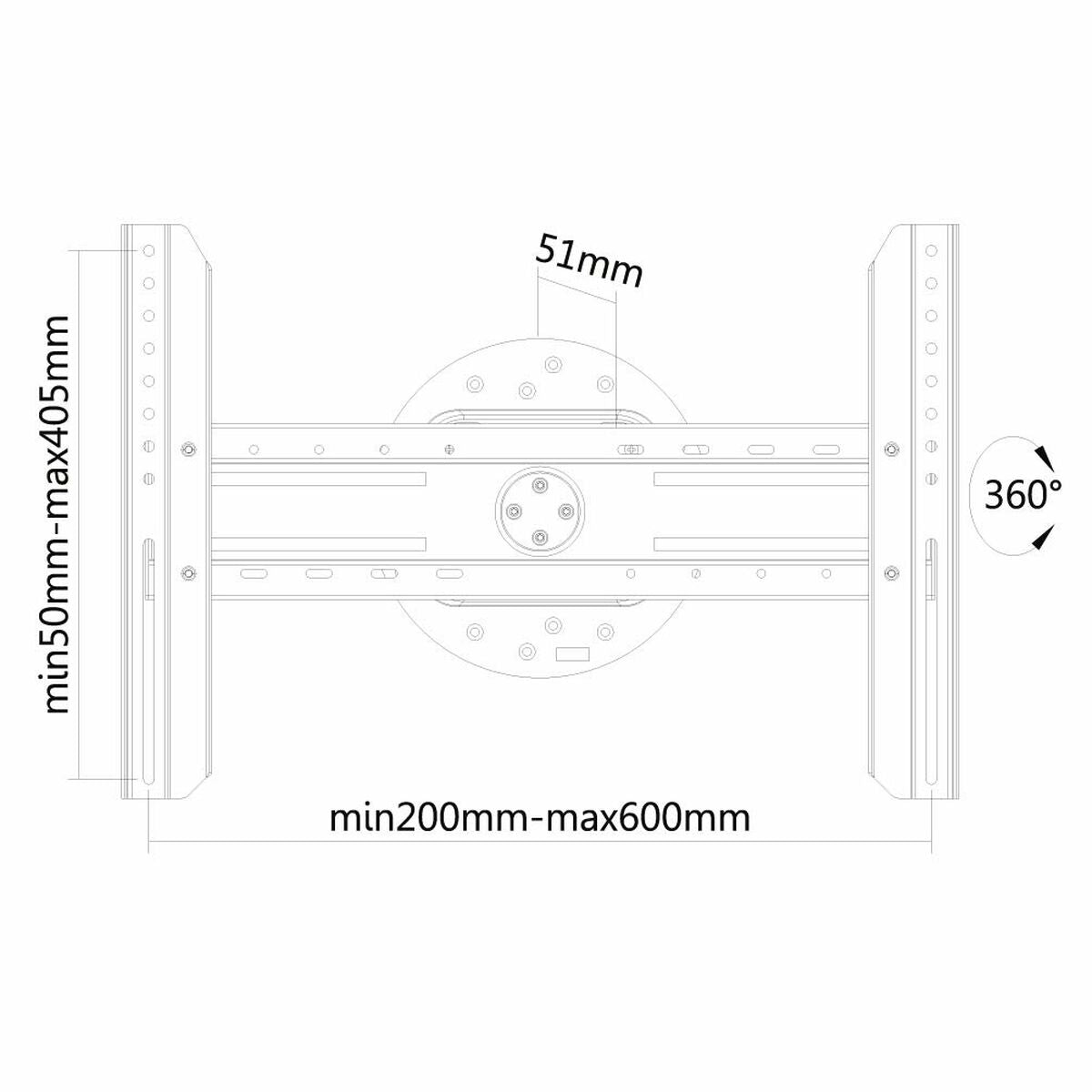 TV Mount Neomounts LED-WR100BLACK 75" 50 kg