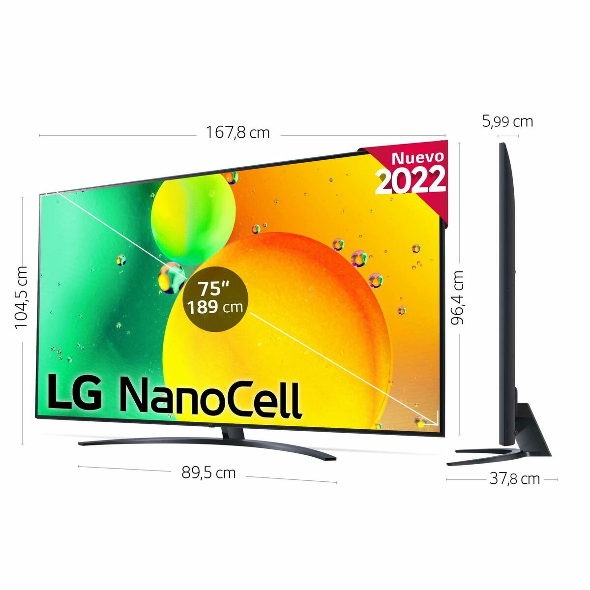 Smart TV LG 75NANO766QA 75" 4K ULTRA HD NANO CELL WIFI 75" 4K Ultra HD LED HDR NanoCell