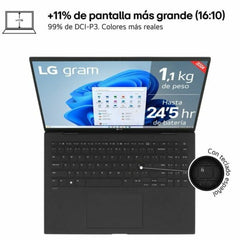 Laptop LG 16ZD90S-G.AX75B 16" Intel Core Ultra 7 155H 16 GB RAM 512 GB SSD Spanish Qwerty