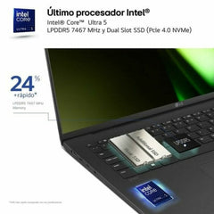 Laptop LG 16ZD90S-G.AX75B 16" Intel Core Ultra 7 155H 16 GB RAM 512 GB SSD Spanish Qwerty