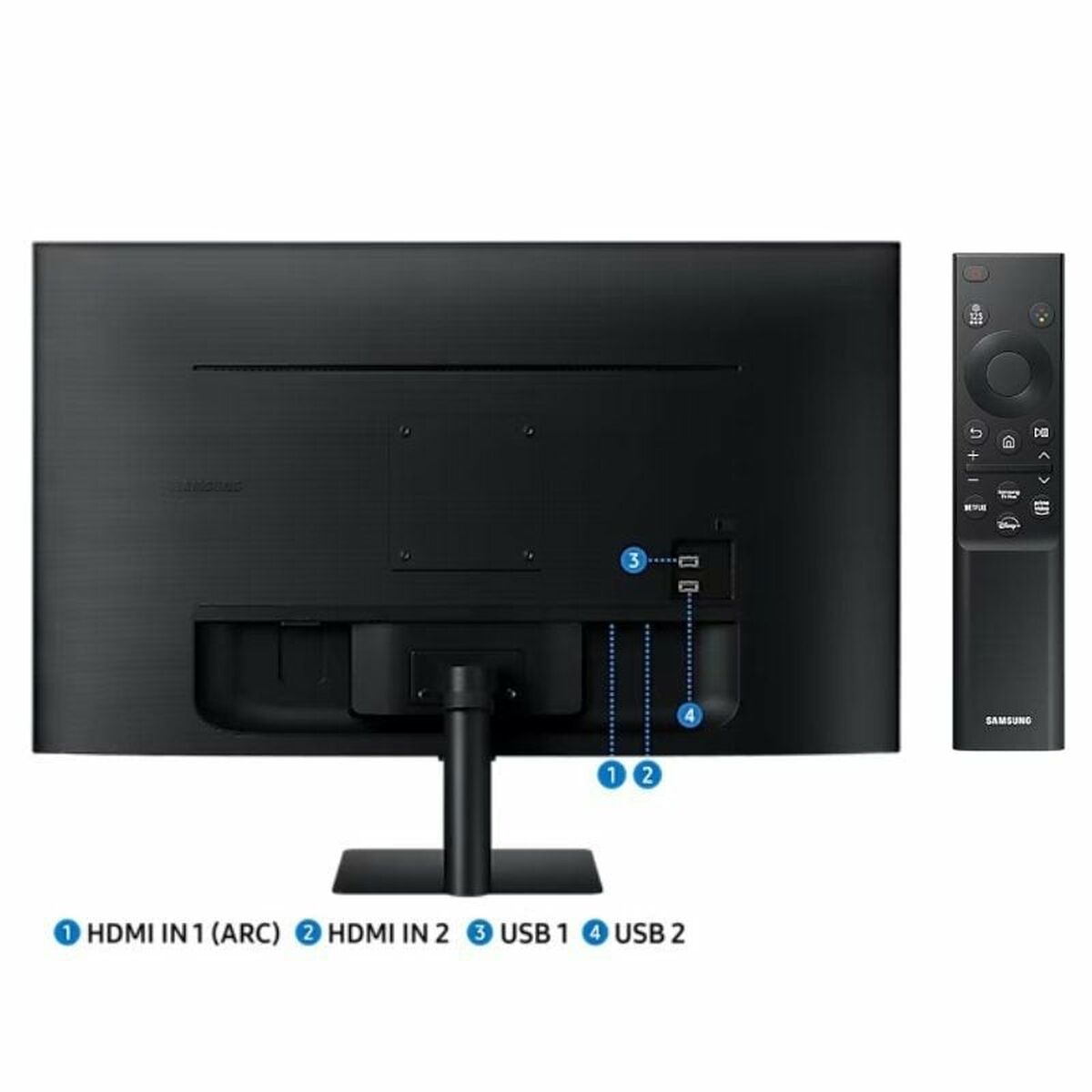 Monitor Samsung M5 S32DM500EU Full HD 32" Black