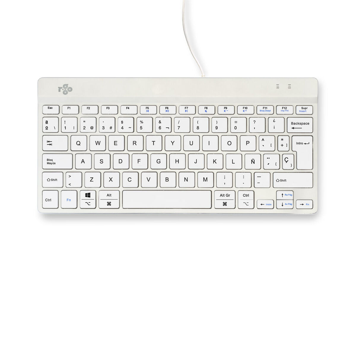 Keyboard R-Go RGOCOESWDWH White Spanish Qwerty