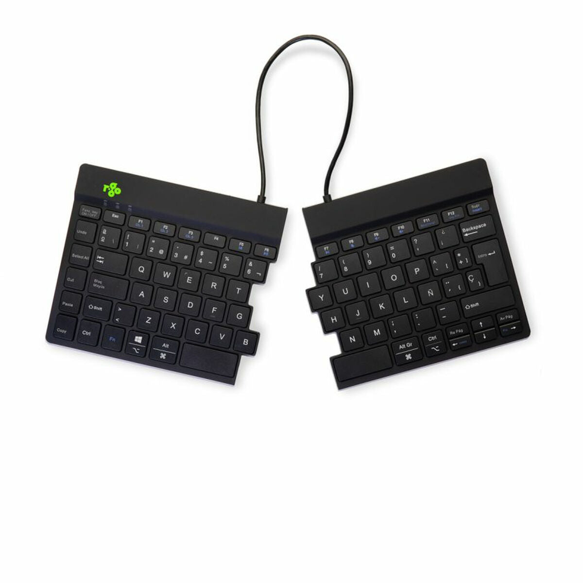 Keyboard and Mouse R-Go RGOSBESWLBL Black Spanish QWERTY