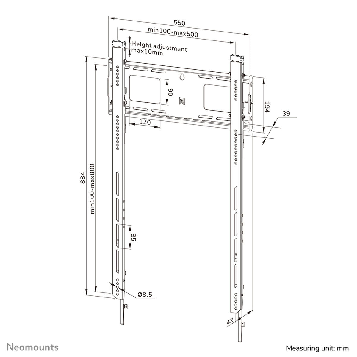 TV Mount Neomounts WL30-750BL18P 100 kg 98"