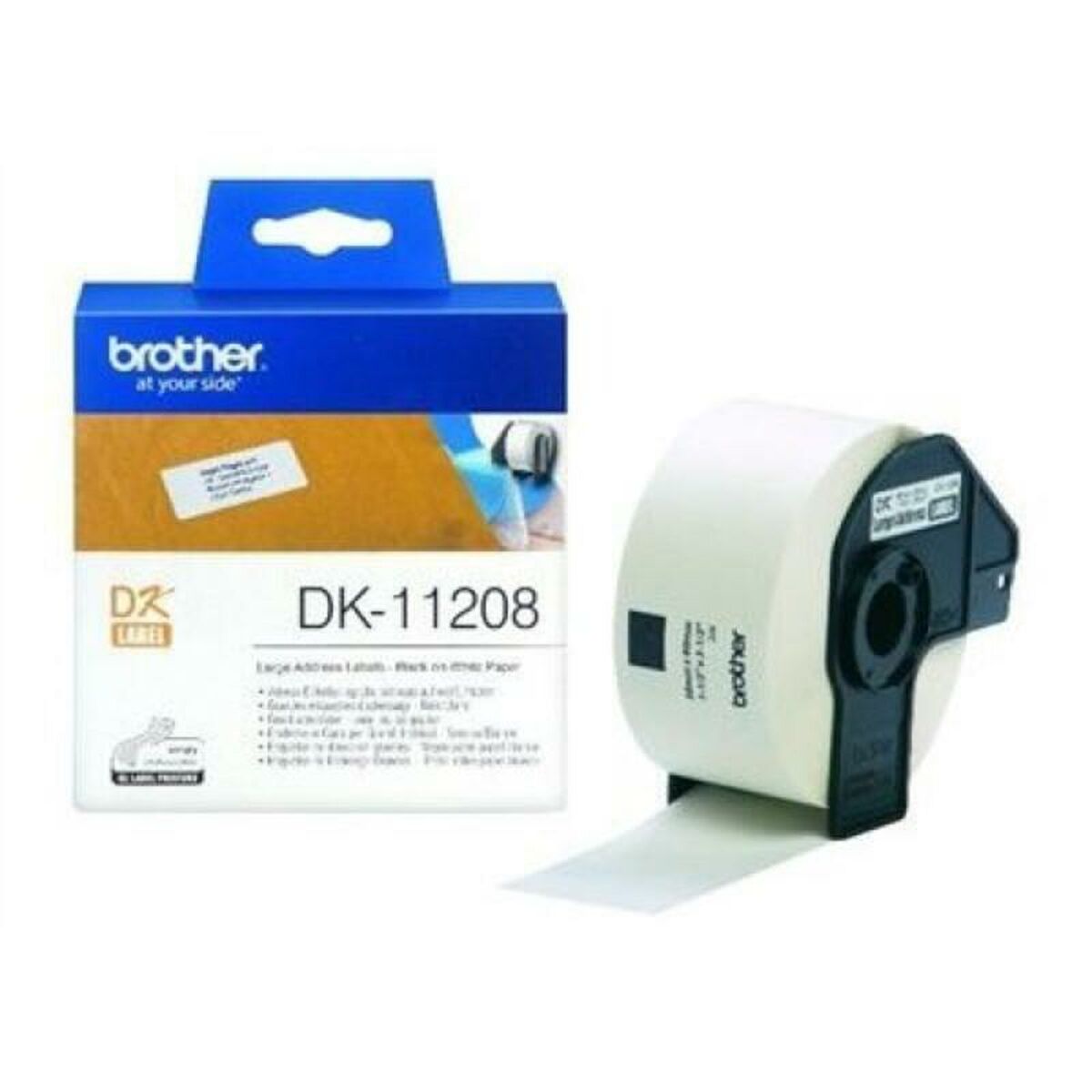 Printer Labels Brother DK11208 White Black/White