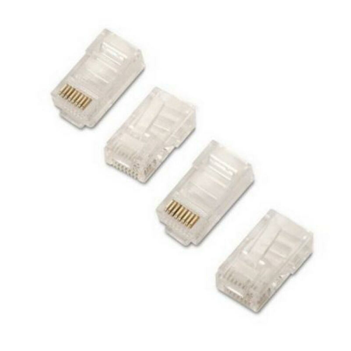 Category 5 UTP RJ45 Connector NANOCABLE 10.21.0102-100 100 pcs Transparent