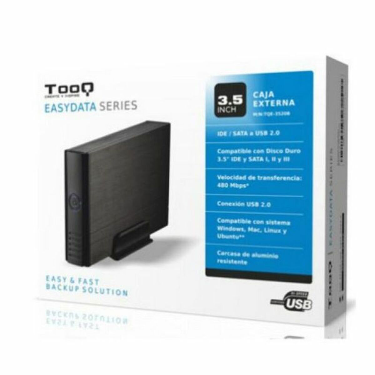 External Box TooQ TQE-3520B HD 3.5" IDE / SATA III USB 2.0 Black 3,5"