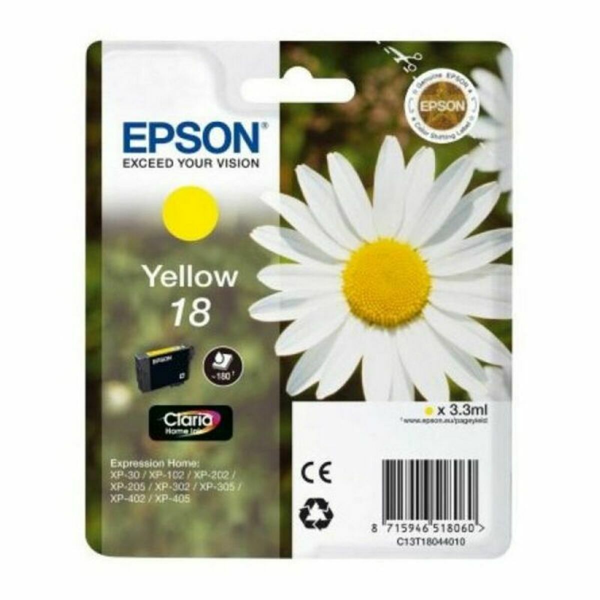 Compatible Ink Cartridge Epson Cartucho Epson 18 amarillo Yellow