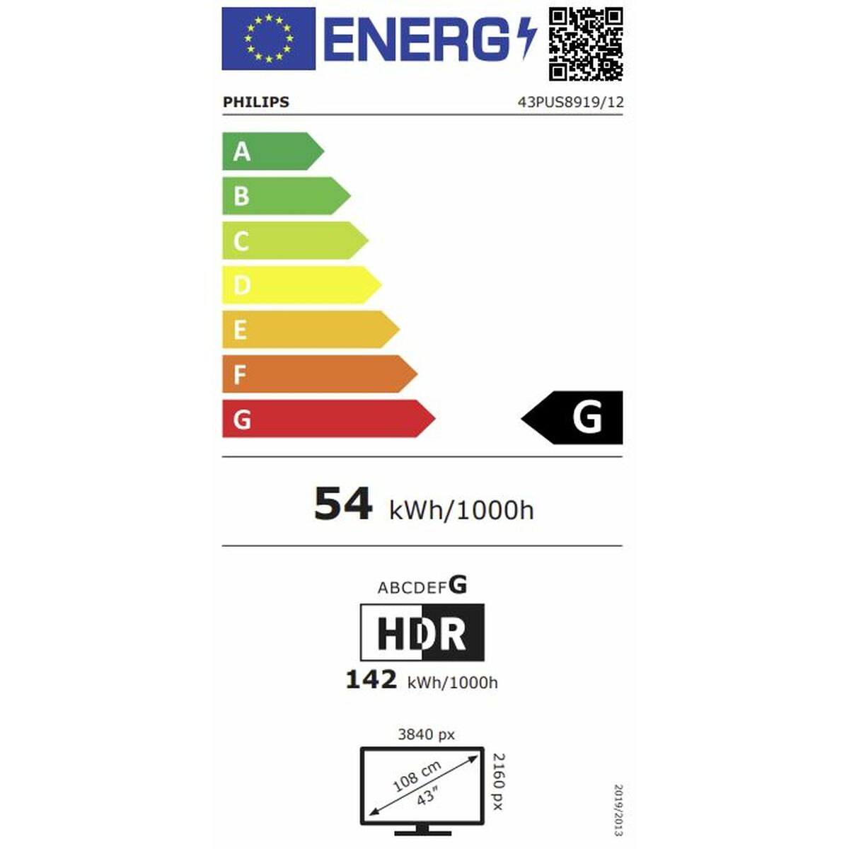 Smart TV Philips 43PUS8919/12 43" 4K Ultra HD LED