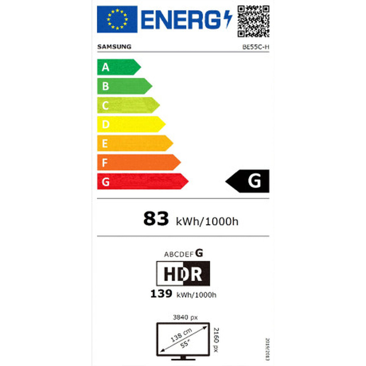 Videowall Monitor Samsung BE55C-H 4K Ultra HD 55"