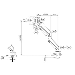 Screen Table Support Neomounts DS70PLUS-450WH1 17" 49"