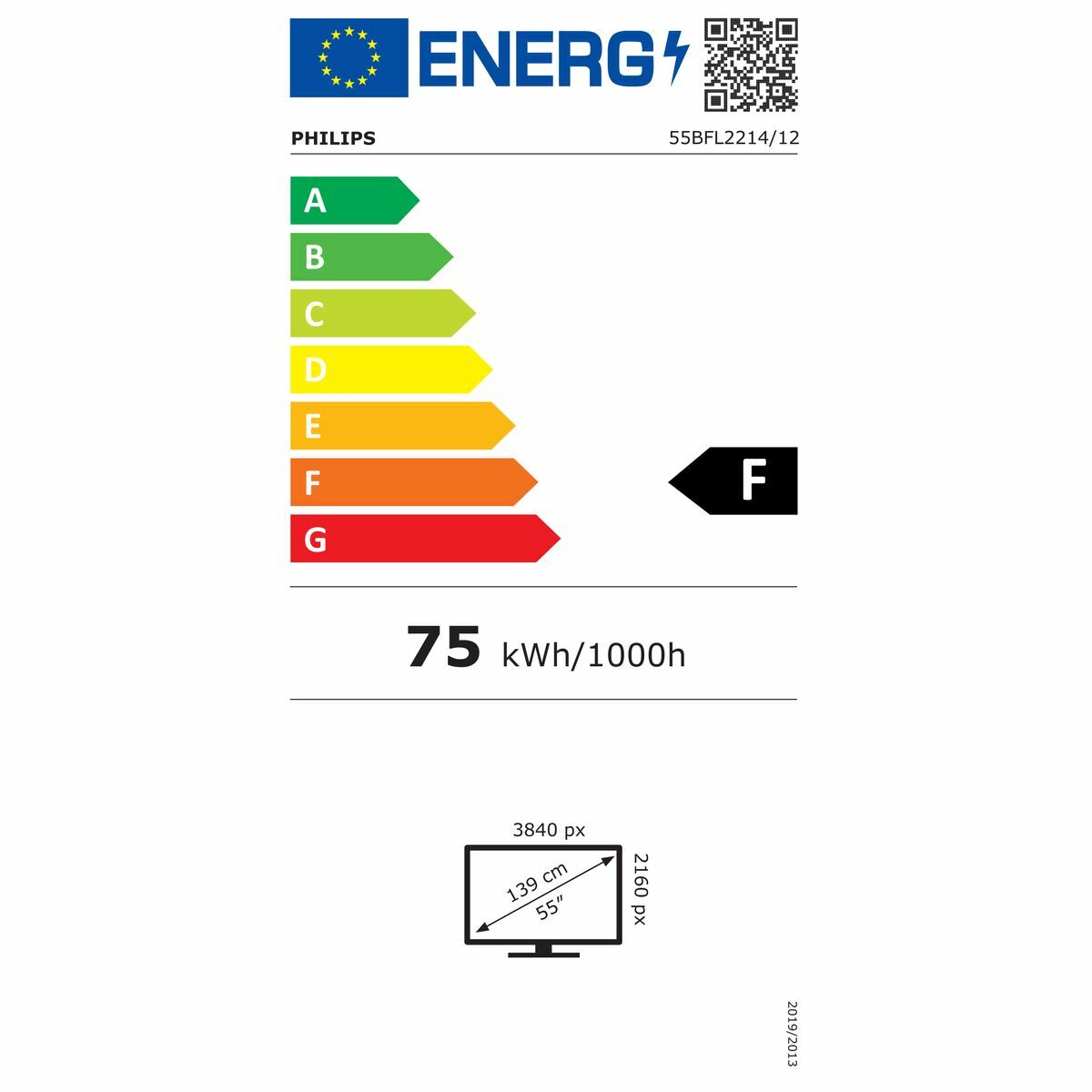 Videowall Monitor Philips 55BFL2214/12 55" 4K Ultra HD