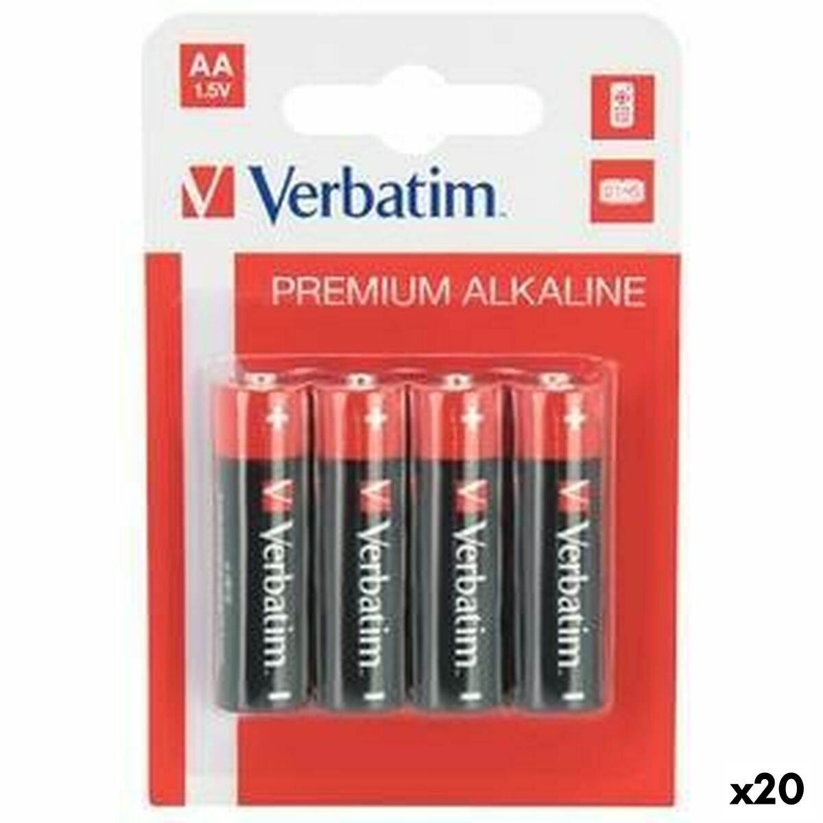 Alkaline Batteries Verbatim LR06 1,5 V (20 Units)