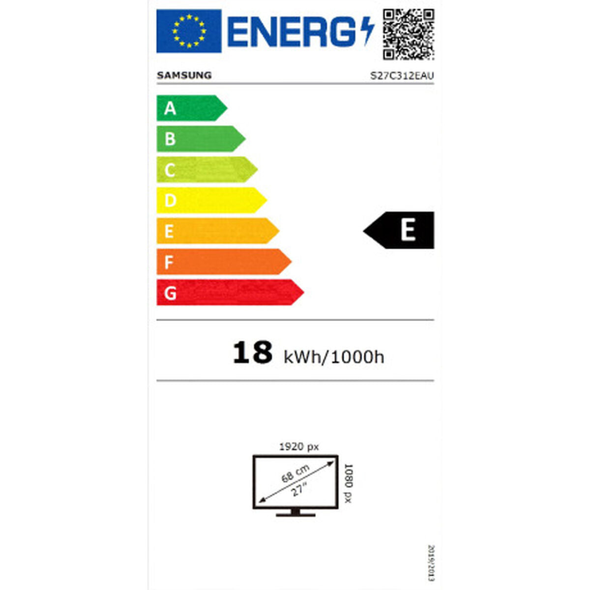 Monitor Samsung LS27C312EAUXEN Full HD 27" 75 Hz